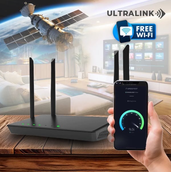 Ultra Link Free Wifi Router [UNLIMITED SATELLITE INTERNET]